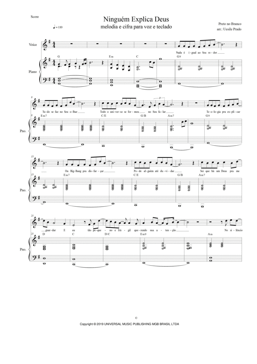 Ninguem Explica Deus (arr. Betsuel Uesile Prado)