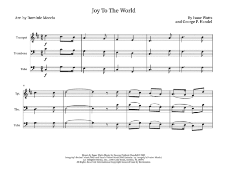 Joy To The World (arr. Dominic Meccia)