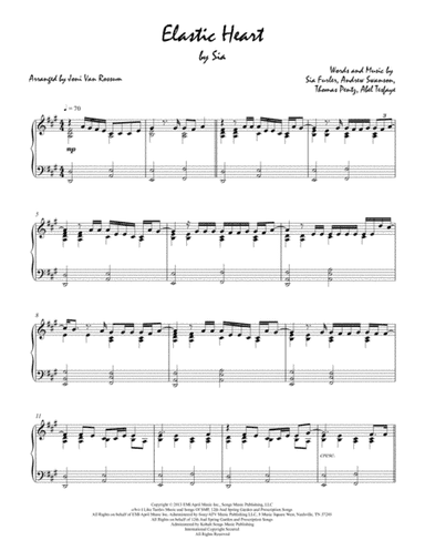 Elastic Heart (arr. Joni Van Rossum)