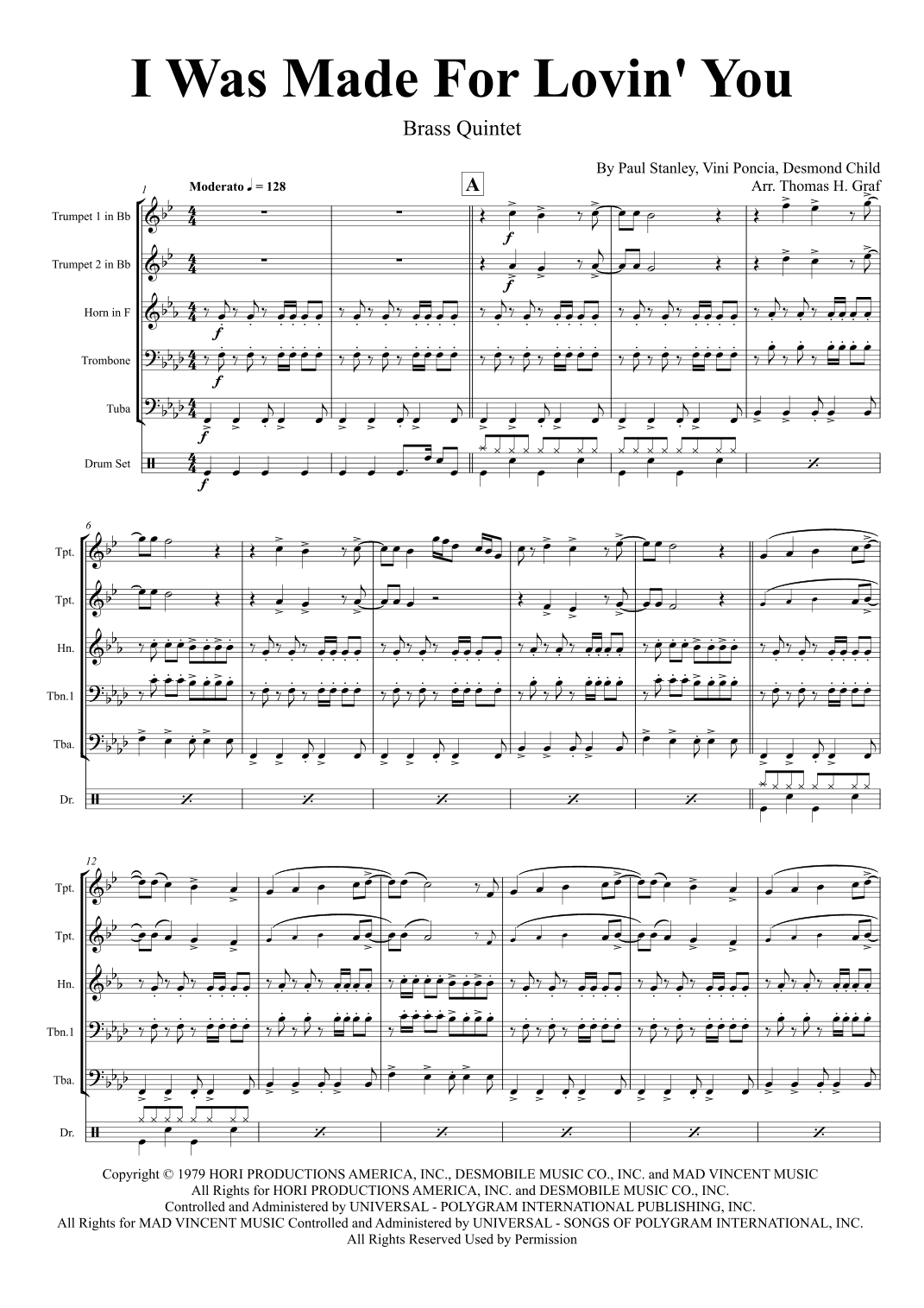 I Was Made For Lovin' You (arr. Thomas H. Graf)