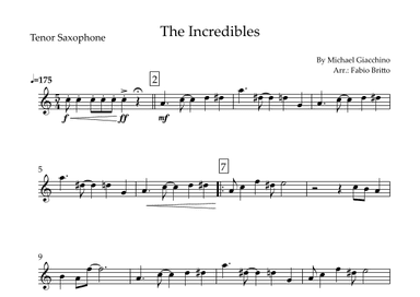 The Incredibles (main Theme) (arr. Fabio Britto)