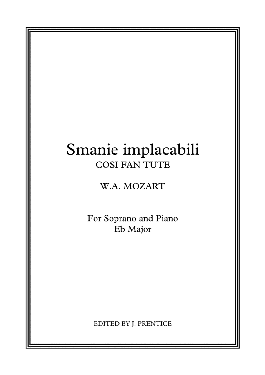 Smanie implacabili - Cosi fan tutte (Eb Major) (arr. Jonathan Prentice)