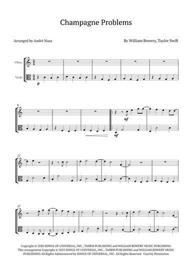 Champagne Problems (arr. André Nusa)