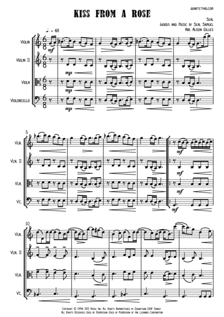 Kiss From A Rose (arr. Alison Gillies)