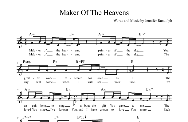 Maker Of The Heavens