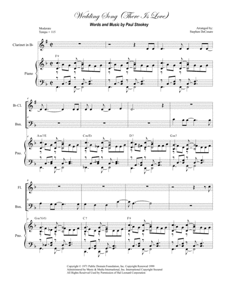 Wedding Song (There Is Love) (arr. Stephen DeCesare)