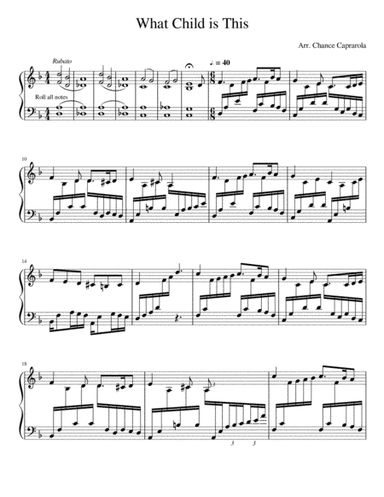 What Child is This - 4.3 Octave Marimba (arr. Chance Caprarola)