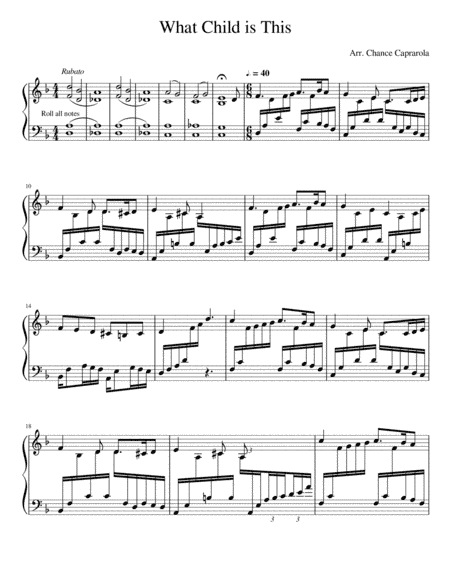 What Child is This - 4.3 Octave Marimba (arr. Chance Caprarola)