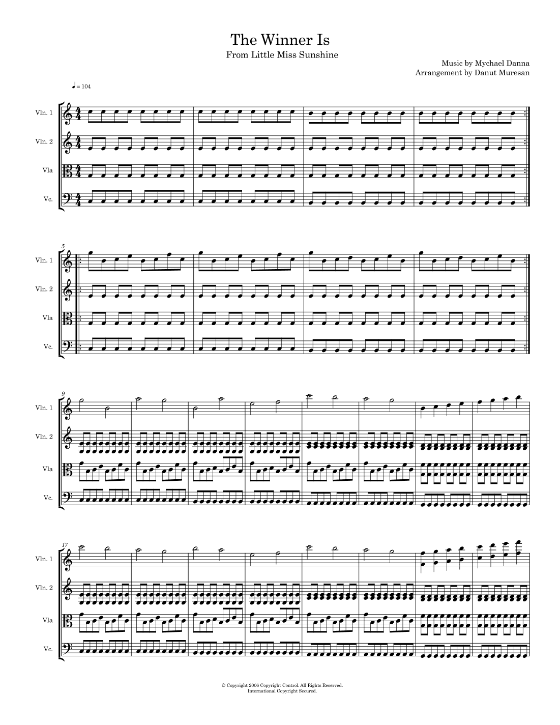 The Winner Is (arr. Danut Muresan)