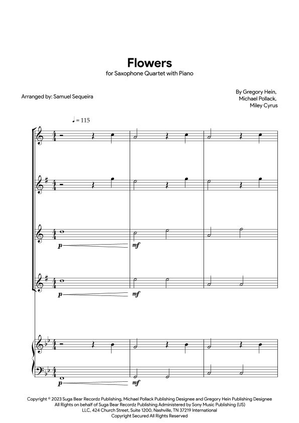 Flowers (arr. Samuel Sequeira)