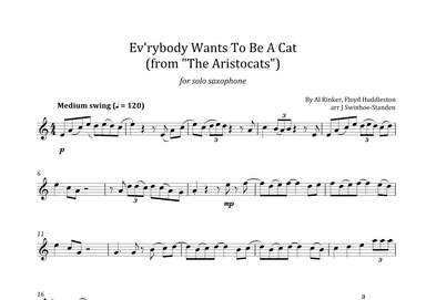Ev'rybody Wants To Be A Cat (arr. J Swinhoe-Standen)