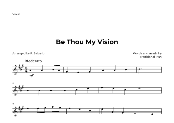 Be Thou My Vision (arr. R. Salvario)