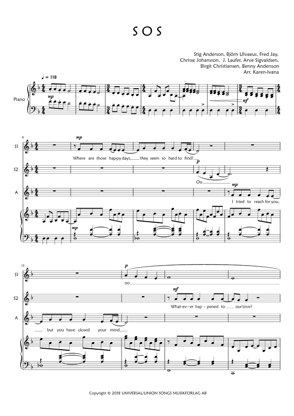 Sos (arr. Karen Ivana)