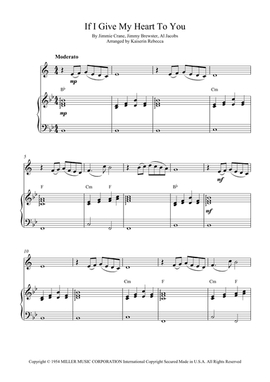 If I Give My Heart To You (arr. Kaiserin Rebecca)