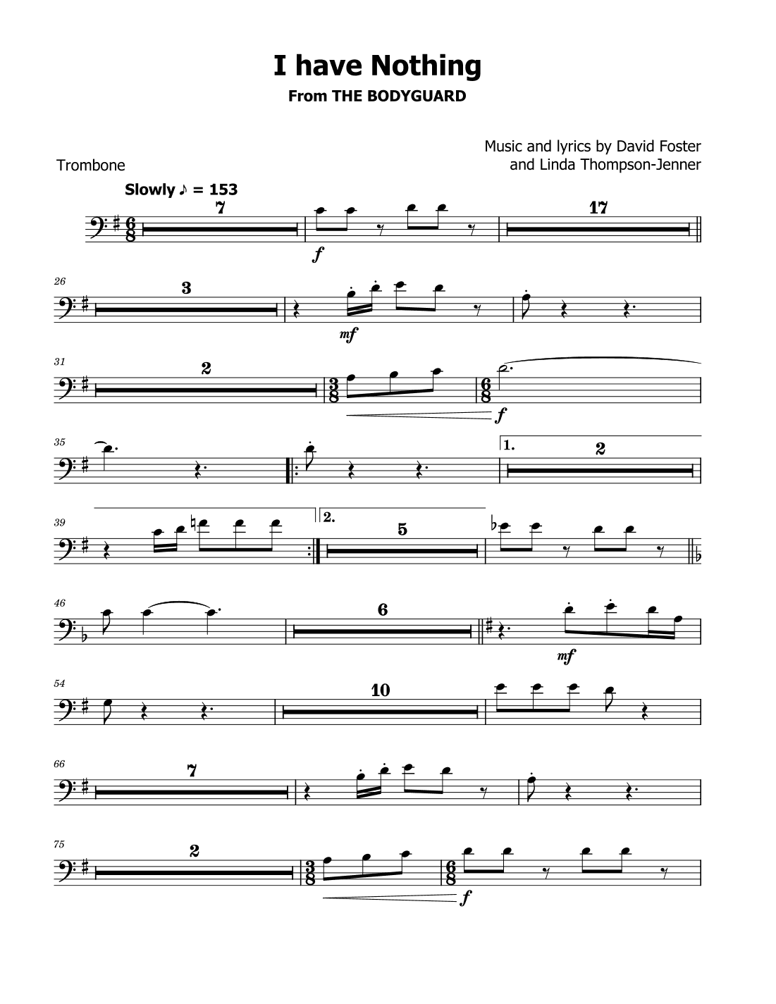 I Have Nothing (arr. David Lartey)