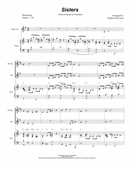 Sisters (arr. Stephen DeCesare)