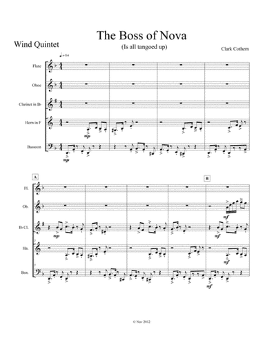 The Boss of Nova (Woodwind Quintet)