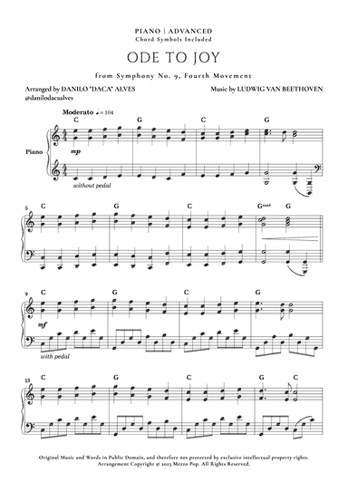 Ode To Joy (arr. Danilo "Daca" Alves)