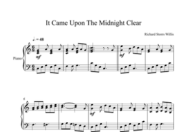 It Came Upon The Midnight Clear - Richard Storrs Willis (Piano) (arr. Digital Book Music)