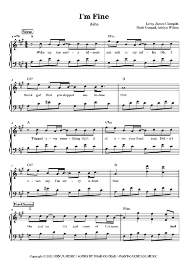 I'm Fine (arr. Anacrusa)