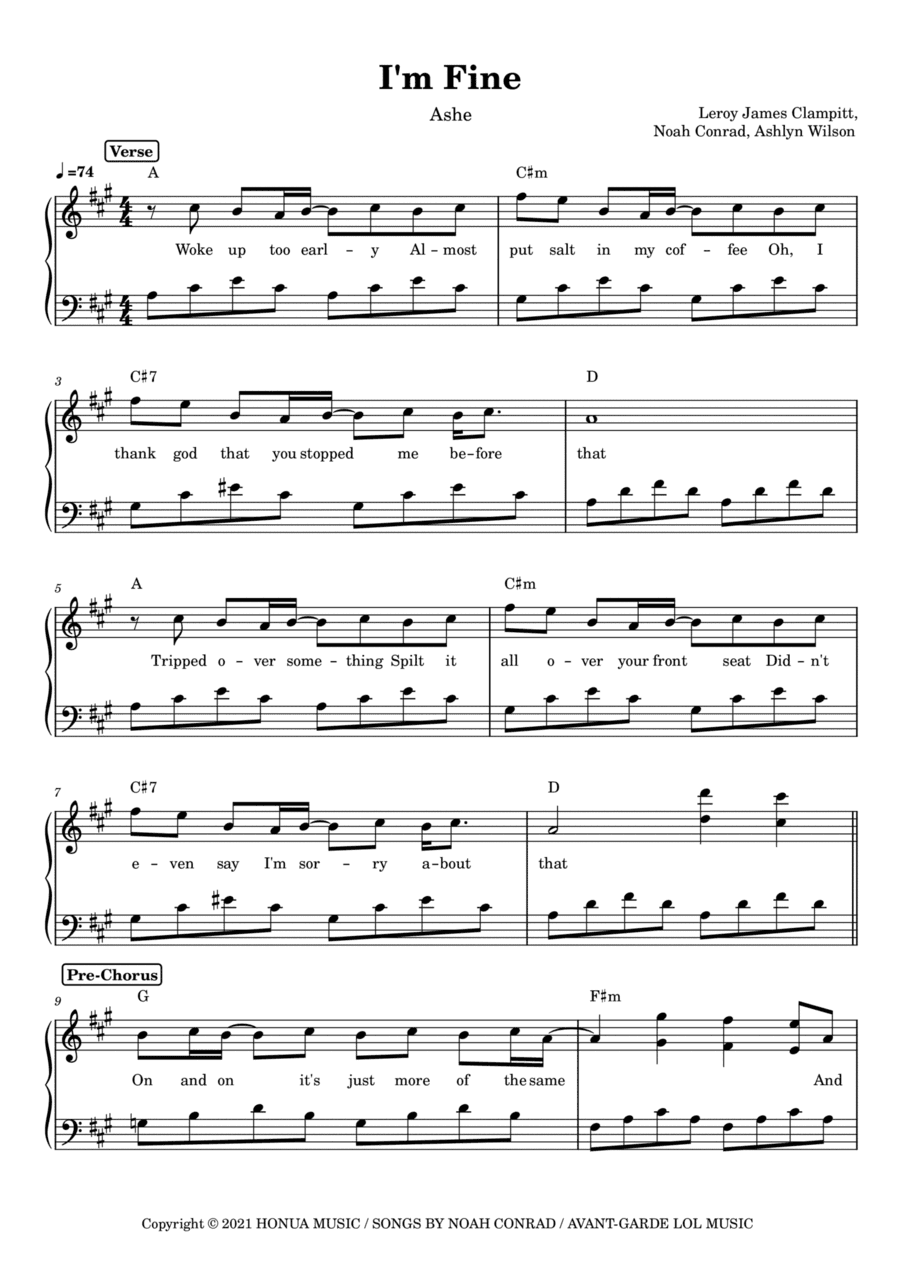 I'm Fine (arr. Anacrusa)