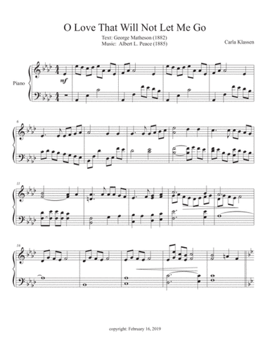 O Love That Will Not Let Me Go (arr. Carla Klassen)