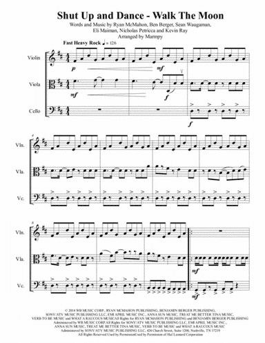 Shut Up And Dance (arr. Marmpy)