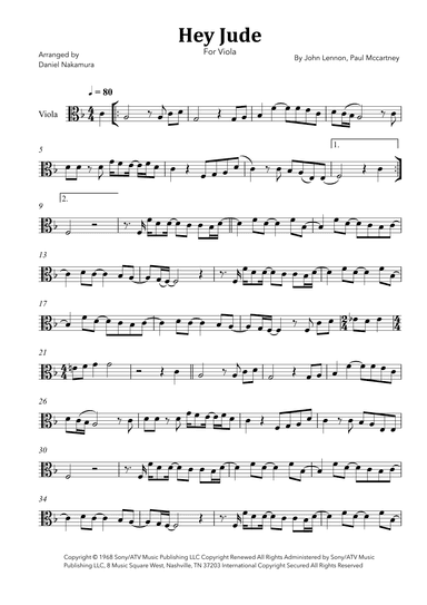 Hey Jude (arr. Daniel Nakamura)