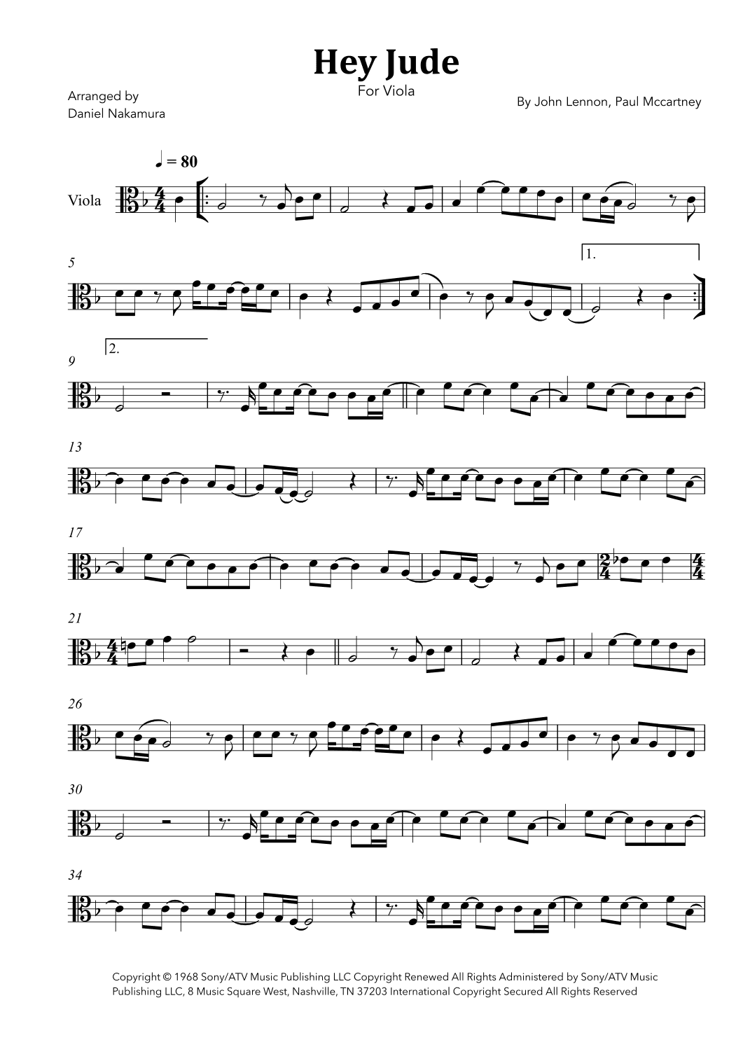 Hey Jude (arr. Daniel Nakamura)