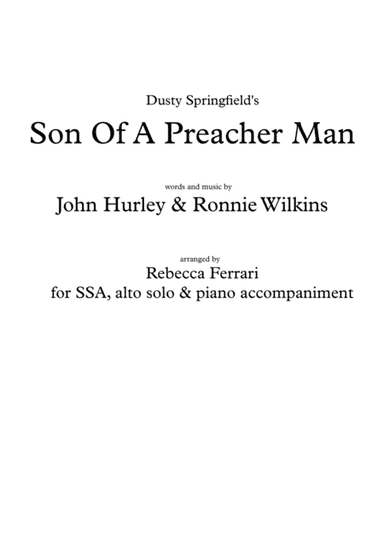 Son Of A Preacher Man (arr. Rebecca Ferrari)