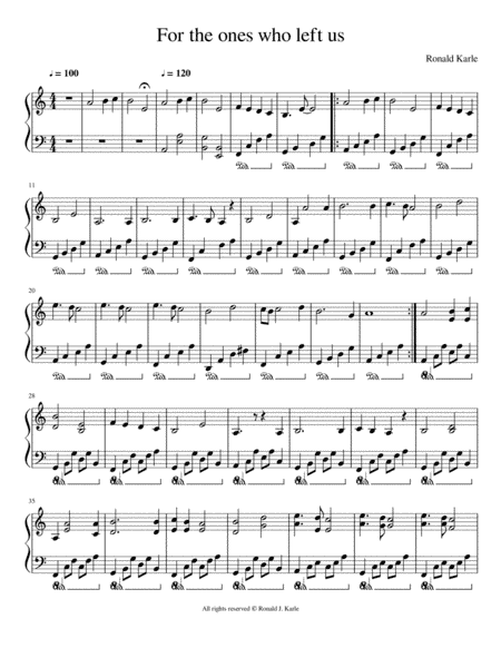 For the ones who left us.