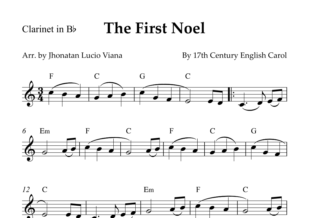 The First Noel (arr. Jhonatan Lucio Viana)