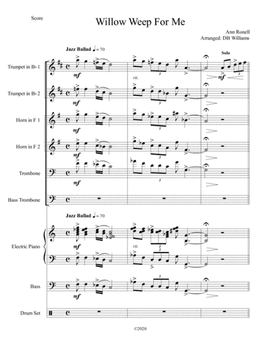 Willow Weep For Me (arr. DB Williams)