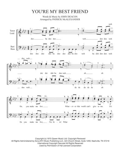 You're My Best Friend (arr. Patrick McAlexander)