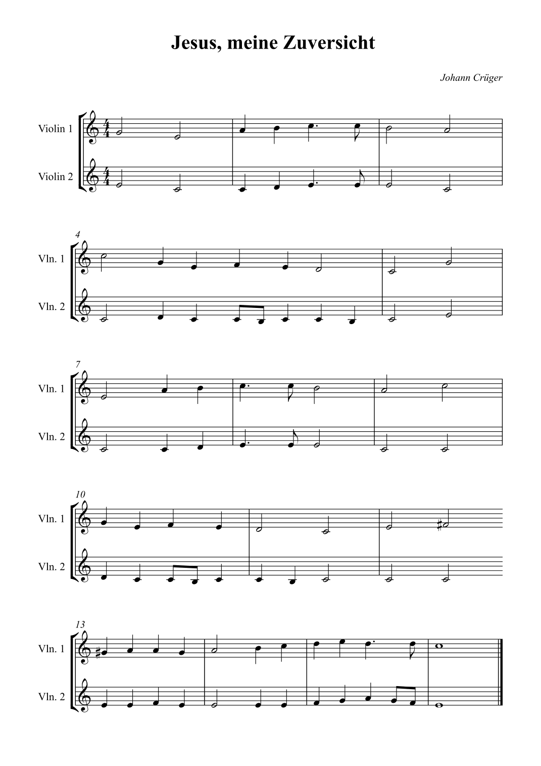 Jesus, meine Zuversicht (arr. Wesley S. SIlva)