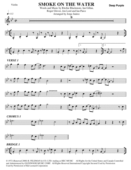 Smoke On The Water (arr. Jorge Juárez)