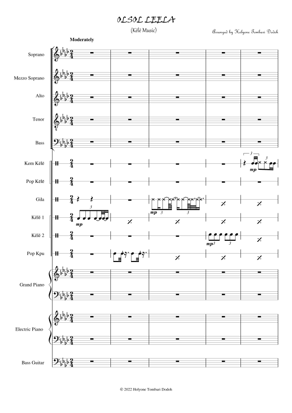 Olsol Leela (arr. Holyone Tombari Dodoh)