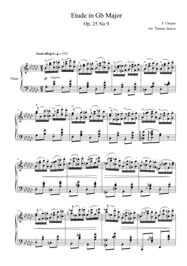 Etude in Gb Major (arr. Thomas Jancso)