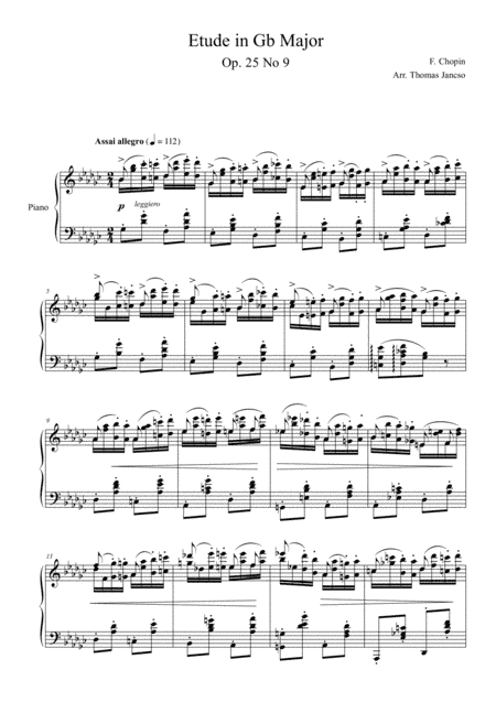 Etude in Gb Major (arr. Thomas Jancso)