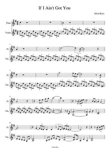 If I Ain't Got You (arr. Vittari Duo, Nia Squirrell)
