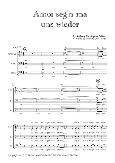 Amoi Seg' Ma Uns Wieder (arr. Wilfried Gerstacker)
