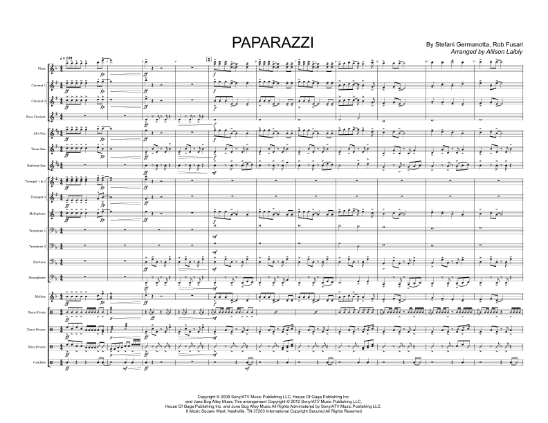 Paparazzi (arr. Allison Laibly)