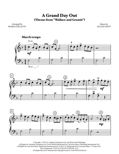 Wallace And Gromit Theme (arr. Maria Colletti)