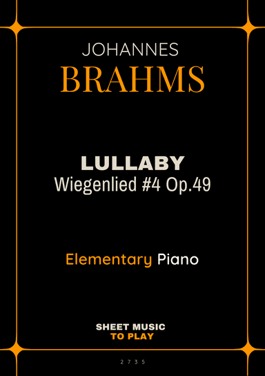 Brahms' Lullaby - Elementary Piano (Full Score) (arr. César Madeira)