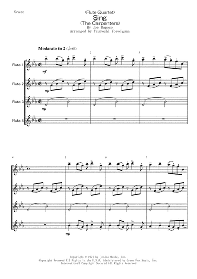 Sing (arr. Tsuyoshi Yoroiguma)