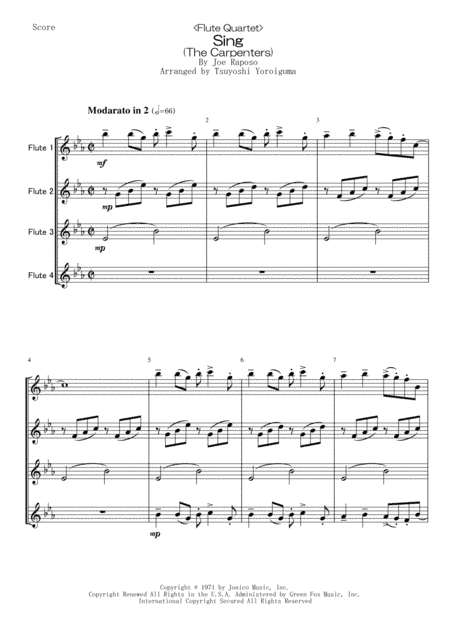 Sing (arr. Tsuyoshi Yoroiguma)