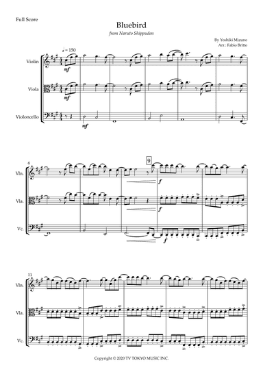 Ikimono Gakari's Blue Bird (arr. Fabio Britto)
