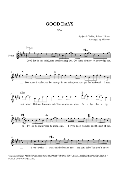 Good Days (arr. Milanov)