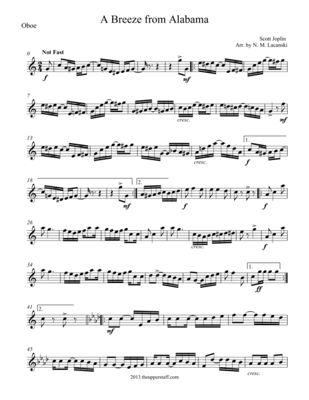 A Breeze from Alabama (arr. Nick Lacanski)