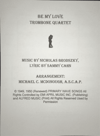 Be My Love (arr. Michael C. McDonough A.S.C.A.P.)